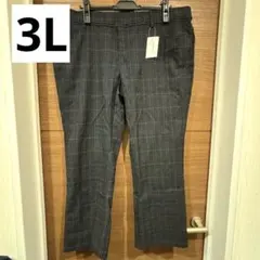 新品 ノアンヌ 大きいサイズ 3L 美脚 ストレッチパンツ チェック柄 春 夏のサムネイル