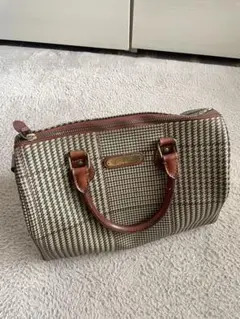 美品　POLO チェック柄 ボストンバッグ
