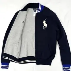 美品リバーシブル ポロラルフローレン ニットジャケット ビッグポニー 160 L