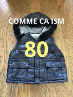 COMME CA ISM 中綿ベスト 80cm ブラックのサムネイル