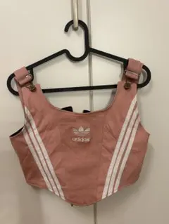 adidas ストライプ ショルダーバッグ ピンク 2way - メルカリ