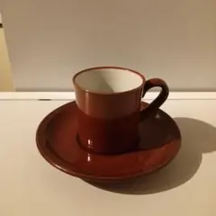 ブラウン 陶器 カップとソーサー セット