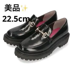 週末限定【美品】晴雨兼 スムース ローファー ブラック