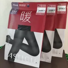 【セール】ASTIGU 暖 110デニール 発熱 タイツ M-L 3足セット