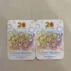 【新品】ディズニーシー TDC ダッフィーとフレンズ 20周年記念 ステッカー