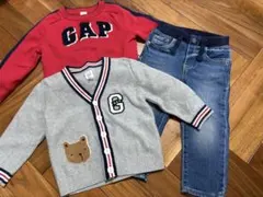 GAP トレーナー　カーディガン　デニムパンツ　3点セット　まとめ売り　90