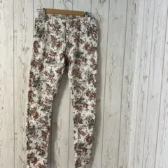 ZARA TRAFALUC 花柄スキニーパンツ フラワープリント EUR34 春