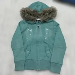 00s old GAP ファー付き フルジップパーカー 平成ギャル y2k