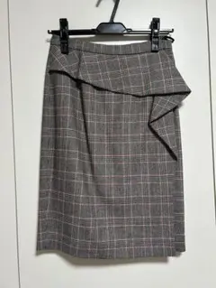 エストネーション　チェック柄　タイトスカート