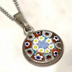 美品】未使用ムラーノガラス ミルフィオリ ペンダントトップ 