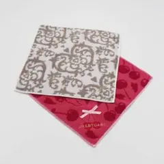 【新品未使用】JILLSTUART タオルハンカチ 2枚セット ピンク 白
