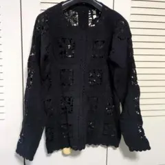 クロシェ編み コットンセーター