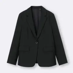 【未使用】GU　ウォッシャブルテーラードジャケットZ　ブラックL