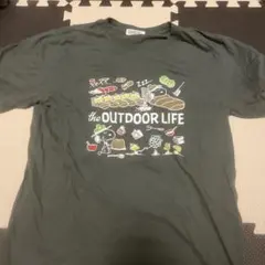 アウトドアライフ Tシャツ オリーブグリーン