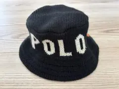 POLO 黒 ハット 48cm