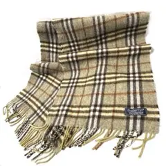 Burberry’s バーバリーズ マフラーカシミヤ チェック オリーブグリーン