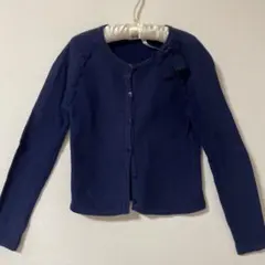 タルティーヌエショコラ　ネイビー リボン付き 長袖カーディガン　サイズ120