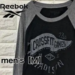 【Reebok リーボック】七分袖Tシャツ【メンズM】グレー　D140のサムネイル