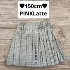 150cm♥PINK-latte チェック柄プリーツスカート
