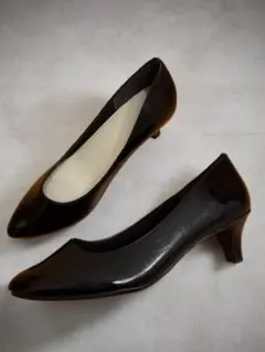 新品未使用日本製セレモニーパンプス ブラック24.0ヒール5cm入学式卒業式