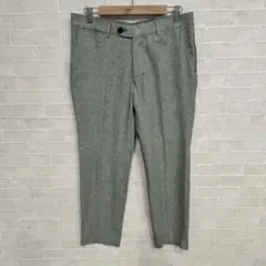 LANDS’END ランズエンド リネン混スラックス グリーン　W89 L相当のサムネイル