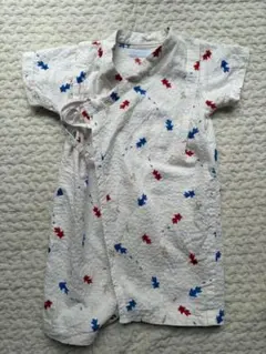 【日本製】ミキハウス　ベビー用　金魚柄　甚平　ロンパース　70-80