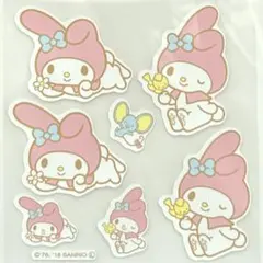 サンリオ　マイメロ　フラットくん　2018年　めじるしワッペン　7枚　平成レトロ