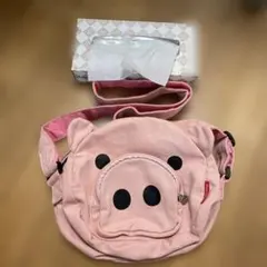 drug store's ショルダーバッグ　ピンク　豚顔柄のサムネイル