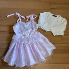 サイズ80 ピンクドレスと白ボレロのセット