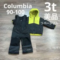コロンビア　男の子　90 100スキーウェア　ガバセット　黒　黄色