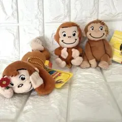 おさるのジョージ ぬいぐるみキーホルダー 3点セット
