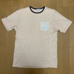 サンスペル　SUNSPEL tシャツ　ボーダー　ポケt ベージュのサムネイル