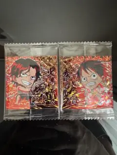 ワンピース ウエハースシール SGR 2枚セット エース＆ルフィ