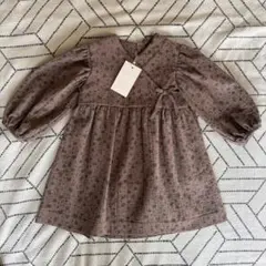 新品　Zara Kids コットン フラワープリント ワンピース 100cm