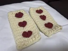 ベビー用ハートモチーフ付きレッグウォーマー