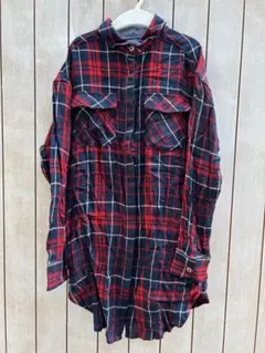 TOMMY HILFIGER チェック柄長袖シャツワンピース　　140