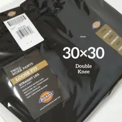 30×30【新品・未使用】ディッキーズ　ダブルニー　85283　・BLACK・