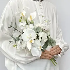 1133 クラッチ　ウェディング　ブーケ　アーティフィシャル　造花　カラー