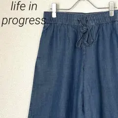 life in progress ワイドパンツ デニム ポケット 切りっぱなし