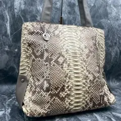 WEL認定!! 希少✨️極美品✨ダイヤモンドパイソン 蛇革 トートバッグ 肩掛け