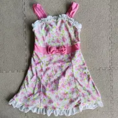 130cm 花柄ワンピース 水着