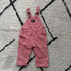 オシュコシュ　サロペット　赤ストライプ　18M 80