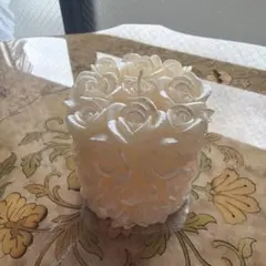 バラのレリーフ キャンドル インテリア 置物