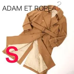 E6477-9◾️アダムエロペ　ウール　コート　ベルト付