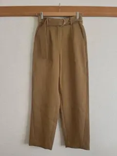 NOBLE キャメル パンツ リングベルト付き