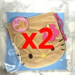 新品未使用 サンリオ ハローキティ 日焼けキティ ぬいぐるみ巾着