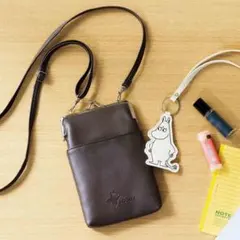 がま口スマホショルダー & ムーミン バッグチャーム