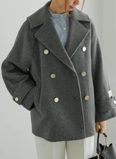 Te chichi ウールダブルクロスPコート（美品）