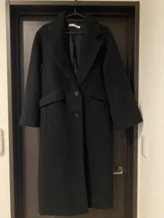Spick and Span黒いウールロングコート ベルト付き サイズ36 - メルカリ