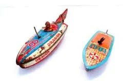 ブリキのおもちゃ ホタル 野村トーイ 日本製 ビンテージ 1950s 野村トーイ製 リモコン付き ブリキ製シルバーロボット